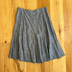 Women’s Gray Banana Republic Midi Linen Skirt